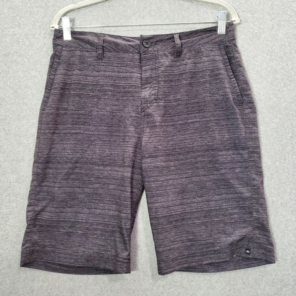 Quiksilver Men Shorts 30 Gray Amphibian Board Chino Pockets 9" Inseam